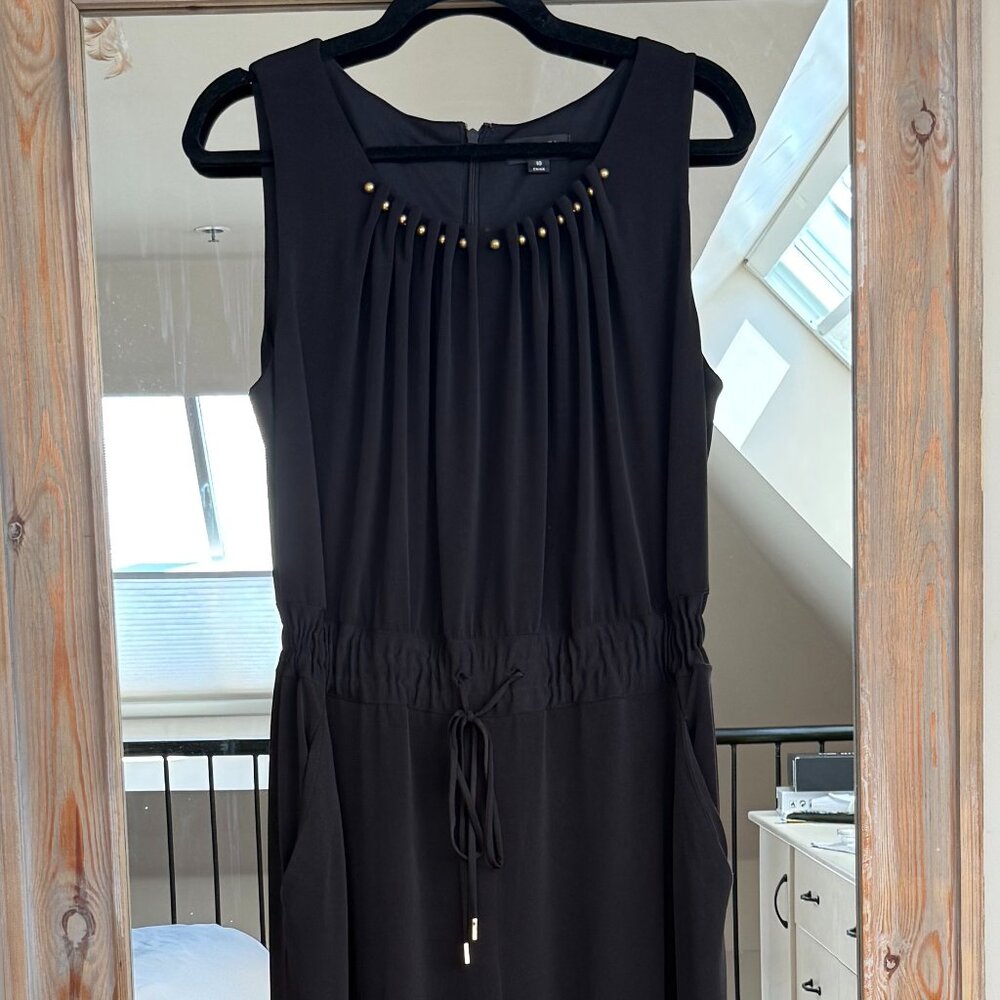 Tahari ASL Black Sleeveless Jumpsuit